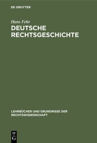 Produktbild: Deutsche Rechtsgeschichte