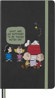 Produktbild: Moleskine Peanuts Gruppe Notizbuch limitierte Ausgabe, L/A5, liniert, fester Einband, Grau