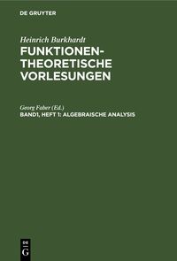 Produktbild: Algebraische Analysis