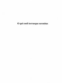 Produktbild: O qui coeli terraeque serenitas