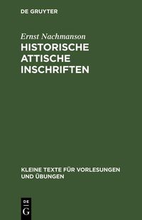 Produktbild: Historische attische Inschriften
