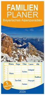 Produktbild: Familienplaner 2026 - Bayerisches Alpenparadies mit 5 Spalten (Wandkalender, 21 x 45 cm) CALVENDO