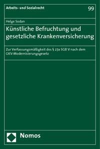 Produktbild: K&uuml;nstliche Befruchtung und gesetzliche Krankenversicherung