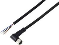 Produktbild: TRU COMPONENTS TC-13751828 Anschlussleitung M8 x 1 Buchse, gewinkelt 5 m Polzahl Sensoren: 4 1 St.