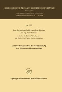 Produktbild: Untersuchungen &uuml;ber die Verschlackung von Schamotte-Pfannensteinen