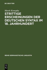 Produktbild: Strittige Erscheinungen der deutschen Syntax im 18. Jahrhundert