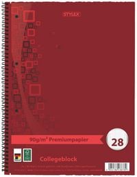 Produktbild: Stylex Collegeblock, Premium, Lin. 28, DIN A4, 80 Blatt, kariert