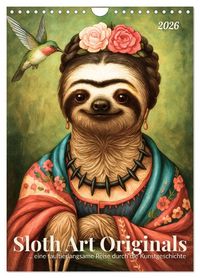 Produktbild: Sloth Art Originals... eine faultierlangsame Reise durch die Kunstgeschichte (Wandkalender 2027 DIN A4 hoch), CALVENDO Monatskalender