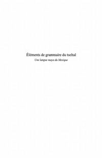 Produktbild: Elements de grammaire du tseltal une lan
