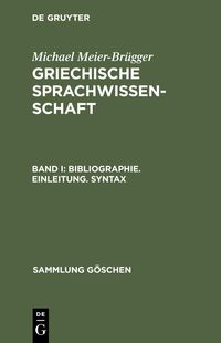 Produktbild: Bibliographie. Einleitung. Syntax