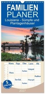Produktbild: Familienplaner 2027 - Louisiana - S&uuml;mpfe und Plantagenh&auml;user mit 5 Spalten (Wandkalender, 21 x 45 cm) CALVENDO