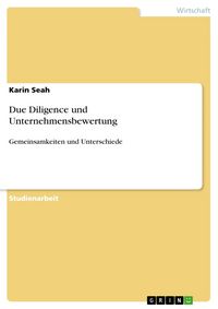 Produktbild: Due Diligence und Unternehmensbewertung