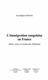 Produktbild: L'immigration congolaise en France