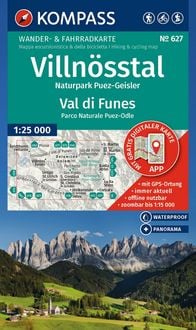 Produktbild: KOMPASS Wanderkarte 627 Villn&ouml;sstal / Val di Funes, Naturpark Puez-Geisler / Parco Naturale Puez-Odle 1:25.000