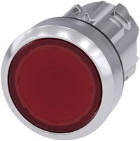 Produktbild: Siemens 3SU10510AB200AA0 3SU1051-0AB20-0AA0 Leuchtdrucktaster Bet&auml;tiger flach, Frontring Metall, Hochglanz Rot 1 St.