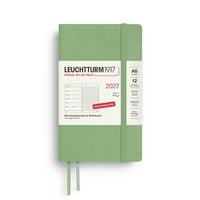 Produktbild: Wochenkalender & Notizbuch Pocket (A6) 2027, Softcover, Salbei, Deutsch