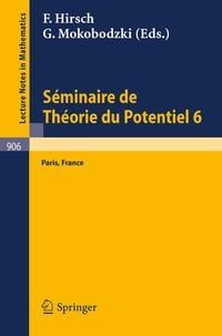 Produktbild: S&eacute;minaire de Th&eacute;orie du Potentiel, Paris, No. 6