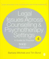 Produktbild: Legal Issues Across Counselling & Psychotherapy Settings