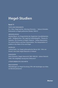 Produktbild: Hegel-Studien Band 11