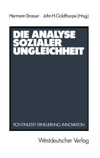 Produktbild: Die Analyse sozialer Ungleichheit
