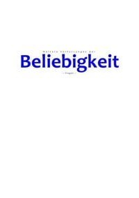 Produktbild: Weitere Verfassungen der Beliebigkeit