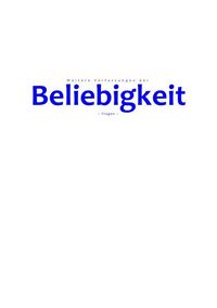 Produktbild: Weitere Verfassungen der Beliebigkeit