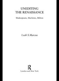 Produktbild: Unediting the Renaissance