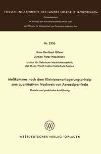 Produktbild: Me&szlig;kammer nach dem Kleinionenanlagerungsprinzip zum quantitativen Nachweis von Aerosolpartikeln Theorie und praktische Ausf&uuml;hrung