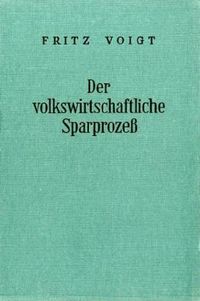 Produktbild: Der volkswirtschaftliche Sparproze&szlig;