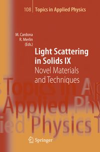 Bild vom Artikel Light Scattering in Solids IX vom Autor Manuel Cardona