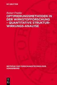 Produktbild: Optimierungsmethoden in der Wirkstofforschung &ndash; Quantitative Struktur-Wirkungs-Analyse