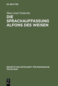 Produktbild: Die Sprachauffassung Alfons des Weisen