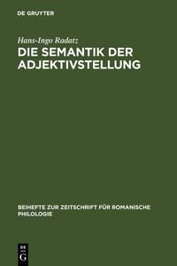Produktbild: Die Semantik der Adjektivstellung
