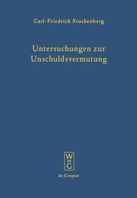 Produktbild: Untersuchungen zur Unschuldsvermutung