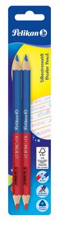 Produktbild: Pelikan Silbentrennstift, Buntstift, Rot+Blau, dick, dreieckig, 2/B, 2er Set