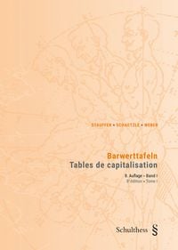 Produktbild: Barwerttafeln / Tables de capitalisation