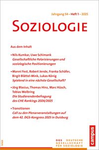 Produktbild: Soziologie 1/2025