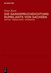 Produktbild: Die Sangspruchdichtung Rumelants von Sachsen
