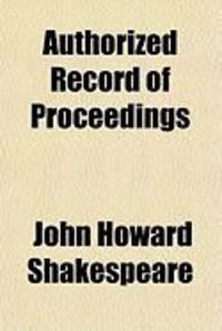Produktbild: Authorized Record of Proceedings