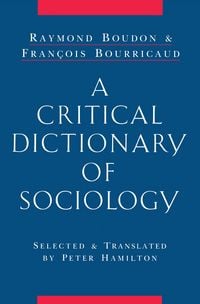 Produktbild: A Critical Dictionary of Sociology