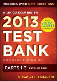 Bild vom Artikel Vallabhaneni, R: Wiley CIA Exam Review 2013 Online Test Bank vom Autor Rao Vallabhaneni