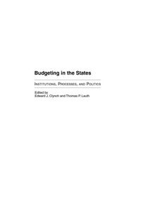 Produktbild: Budgeting in the States