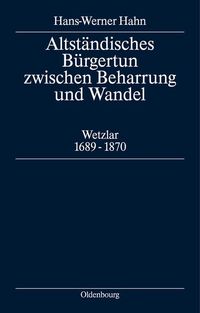 Produktbild: Altst&auml;ndisches B&uuml;rgertum zwischen Beharrung und Wandel