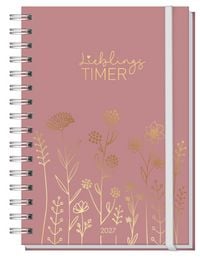Produktbild: Lieblings-Timer 2026/2027 17 Monate [Fine Flowers Ros&eacute;] EM