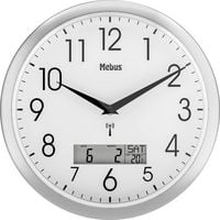 Produktbild: Mebus 19422 Funk Wanduhr 30cm x 30mm Silber