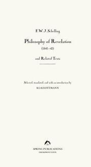 Produktbild: Philosophy of Revelation (1841-42) and Related Texts