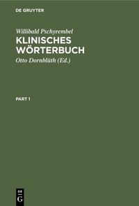 Produktbild: Klinisches W&ouml;rterbuch