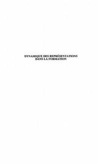 Produktbild: Dynamique des representations dans la formation