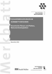 Produktbild: Merkblatt Fassadenbekleidungen im D&uuml;nnbettverfahren (PDF) 2022-11