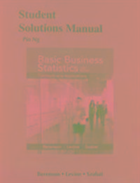 Produktbild: Berenson, M: Student Solutions Manual for Basic Business Sta